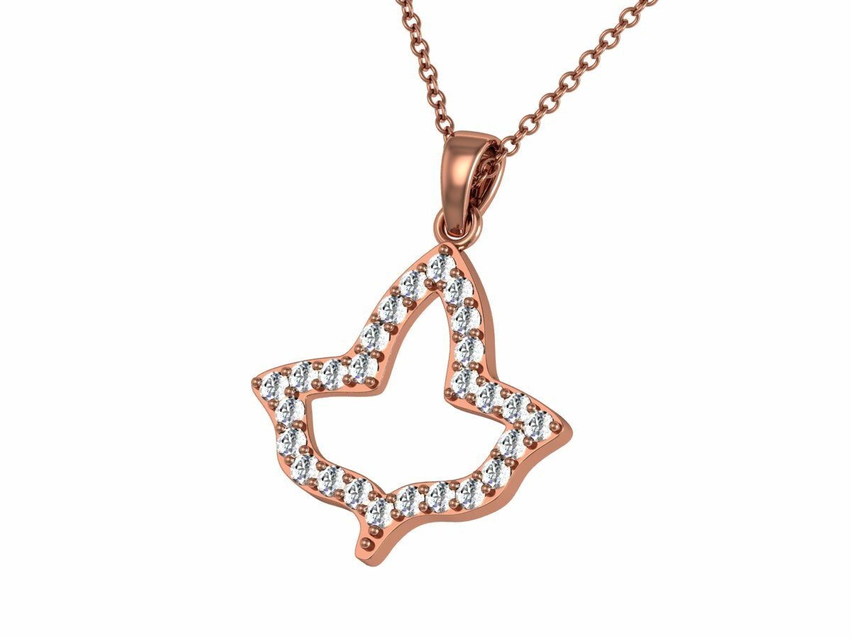 Ivy Leaf Necklace Rose Gold Greek Distinction